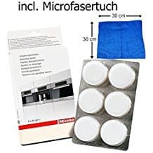 Miele, pastillas descalcificadoras, cafeteras, hornos con climatizador, paño microfibra